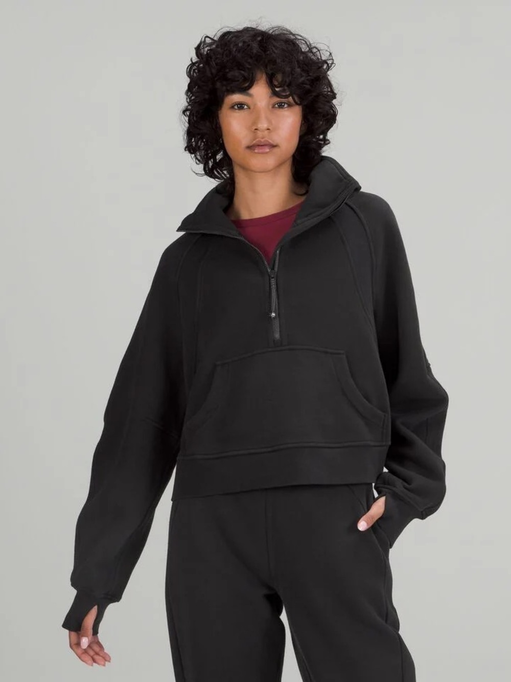 Lululemon Scuba Funnel Neck Half Zip Black Size M/L